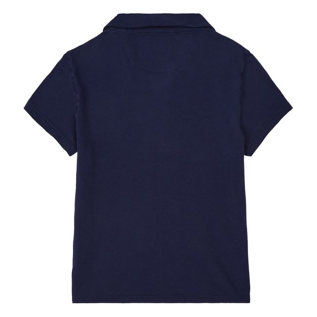 Pique Polo Shirt Navy blue