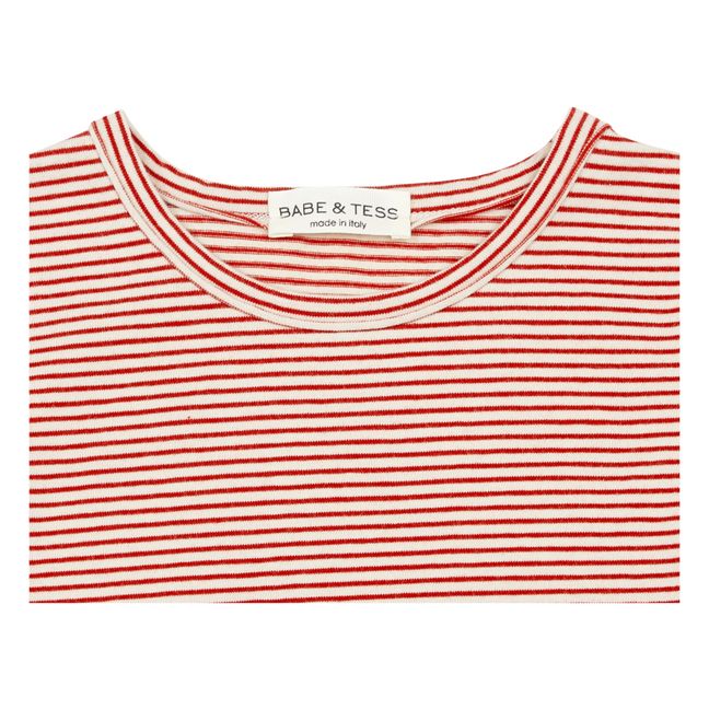 Striped T-shirt Rojo