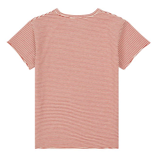 Striped T-shirt Rojo