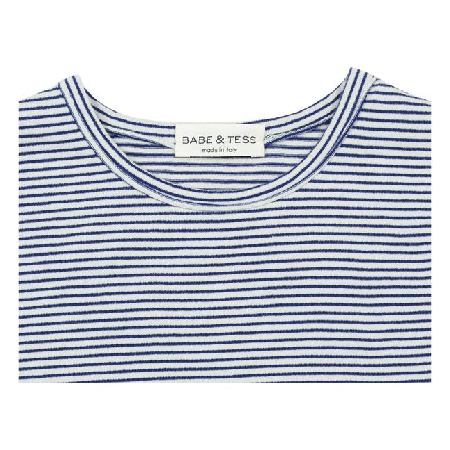 Striped T-shirt Azul Marino