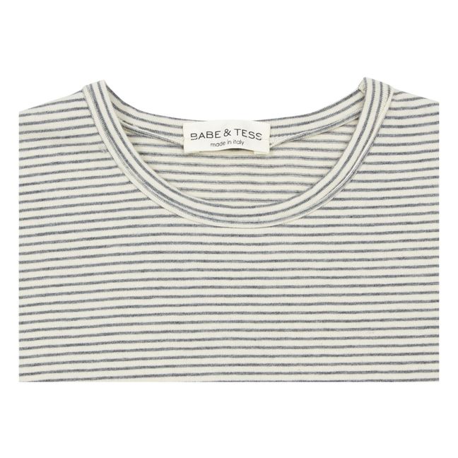 Striped T-shirt Grigio