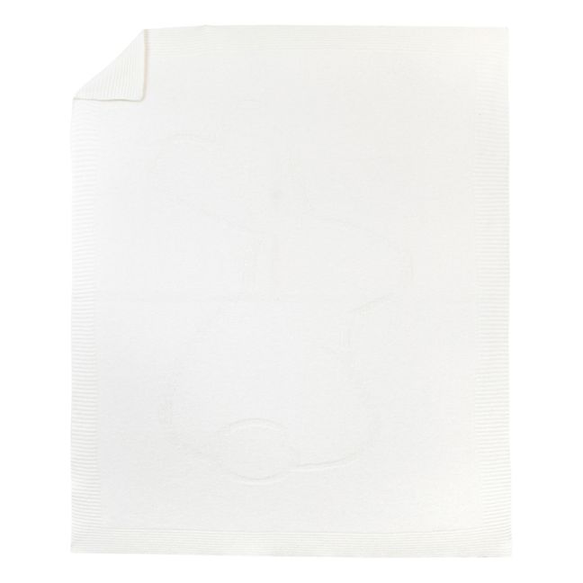 Plaid en cachemire Lapin | Blanc/Écru