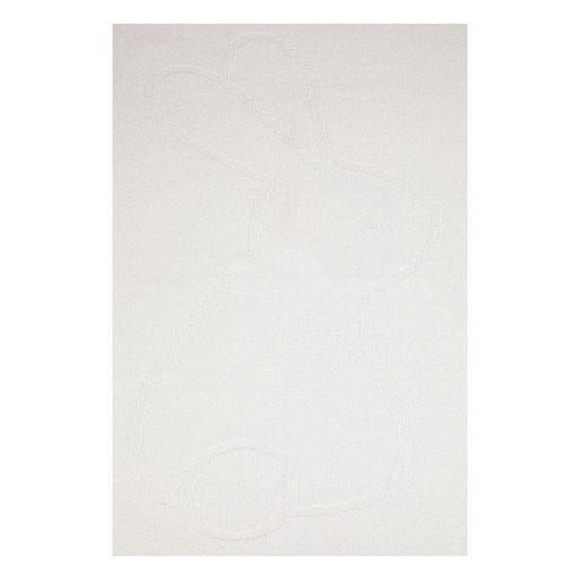 Plaid en cachemire Lapin | Blanc/Écru