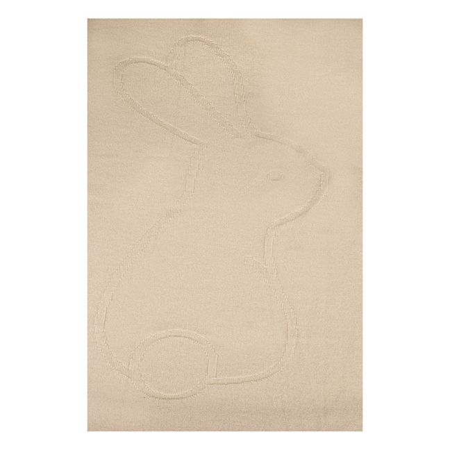 Cashmere Rabbit Blanket Beige