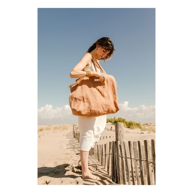 Linen Overnight Bag | Terracotta