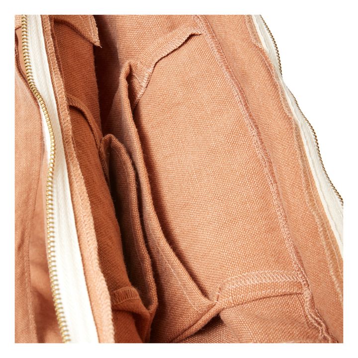 Linen Overnight Bag | Terracotta- Product image n°6