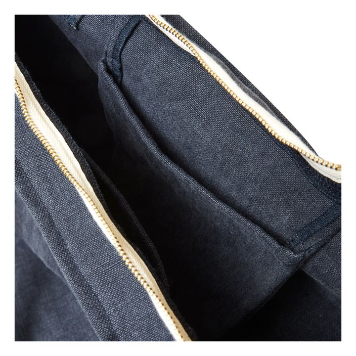 Linen Overnight Bag | Blu marino- Immagine del prodotto n°6