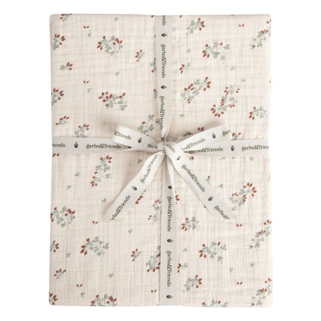 Drap-housse Clover en mousseline de coton | Ecru