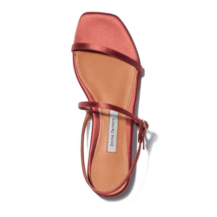 Hope Satin Sandals | Rojo ladrillo- Imagen del producto n°2