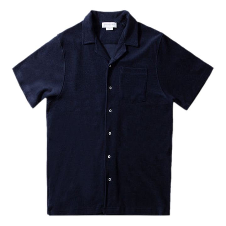 Terry Short Sleeve Shirt Navy blue- Product image n°0