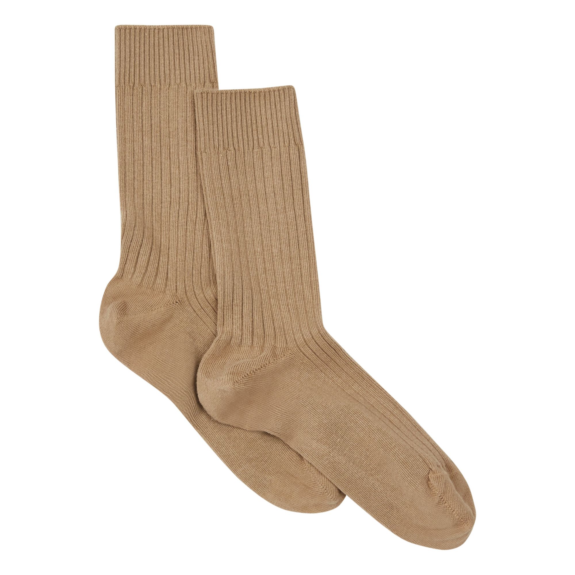 Ribbed Socks Camel Baserange Fashion Adult