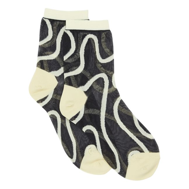 Chaussettes Wiggly Sheer Noir
