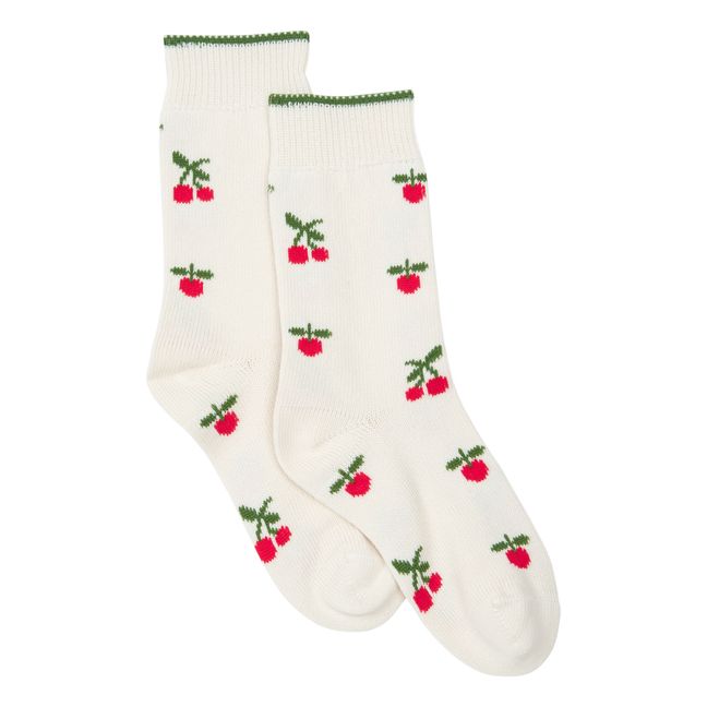 Chaussettes Little Cherries All Over Blanc