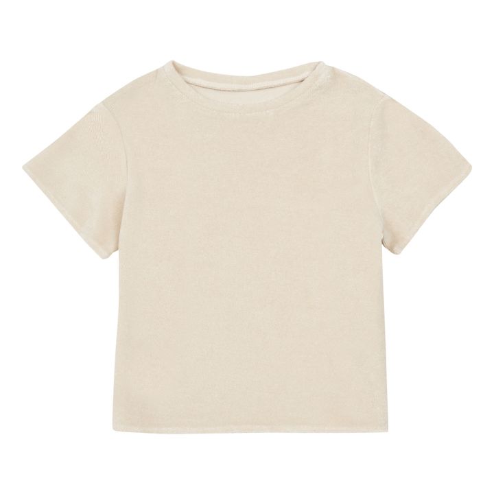 Birch Organic Cotton Terry Cloth T-shirt | Off white- Product image n°0