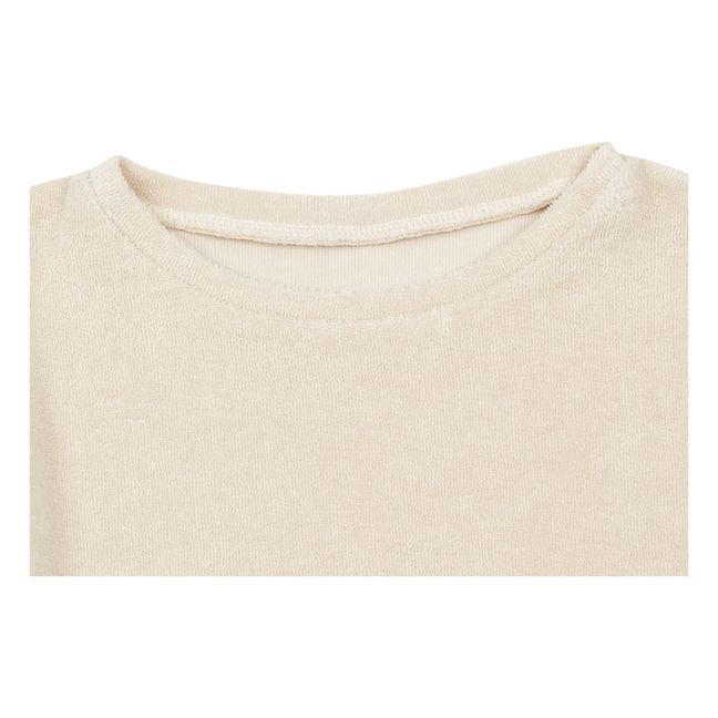 T-Shirt Frottee Bio-Baumwolle Birke Grauweiß