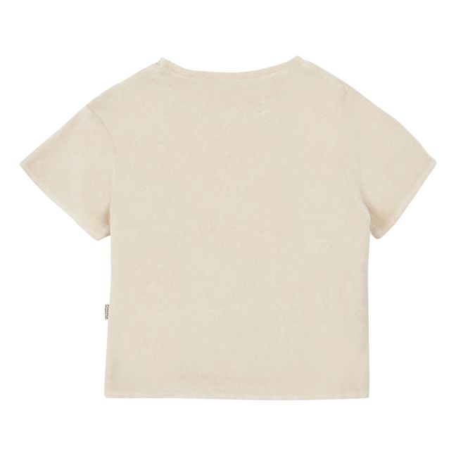 Frottee-T-Shirt Bio-Baumwolle Birke | Grauweiß