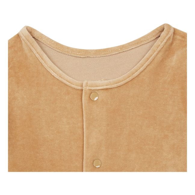 Manioc Organic Cotton Velour Jacket | Camel
