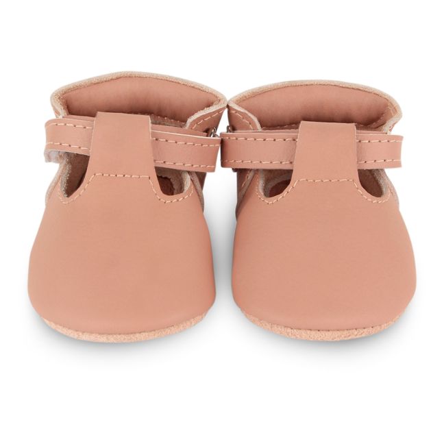 Chaussons Elia Cuir Rose