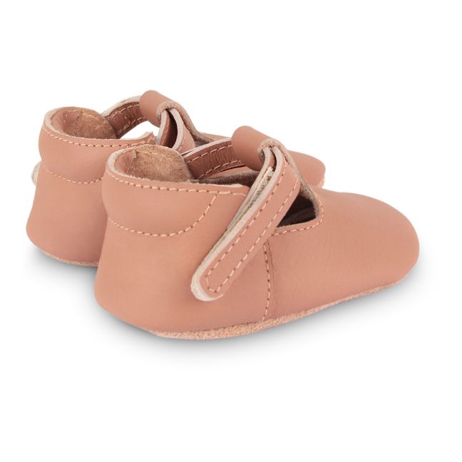 Chaussons Elia Cuir Rose
