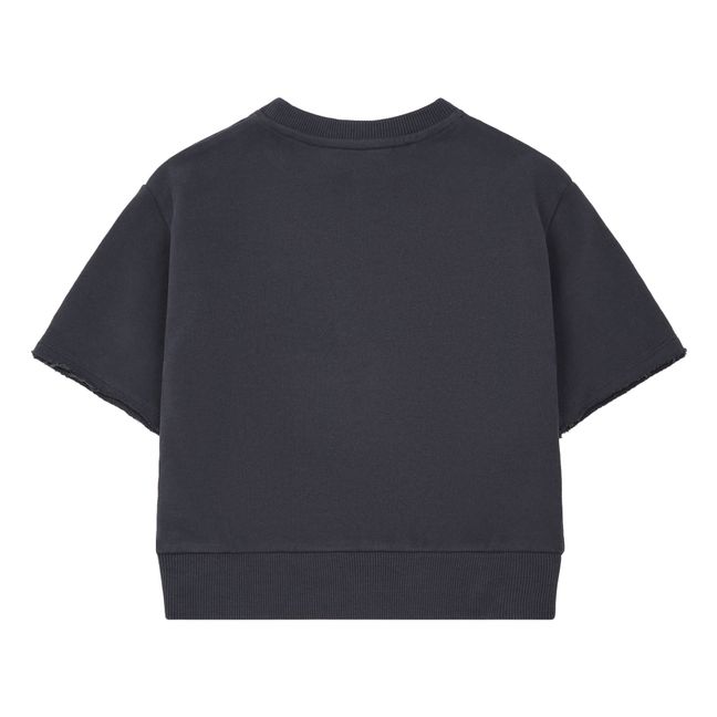 Organic Cotton Short-Sleeved Sweatshirt | Carbon