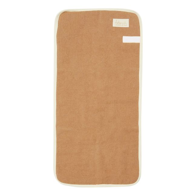 Materasso per fasciatoio da viaggio, in lino | Terracotta