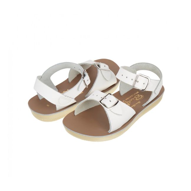 Surfer Waterproof Leather Sandals | White