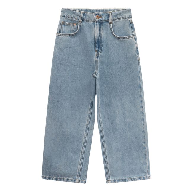 Sandro Cropped Organic Cotton Jeans Blue