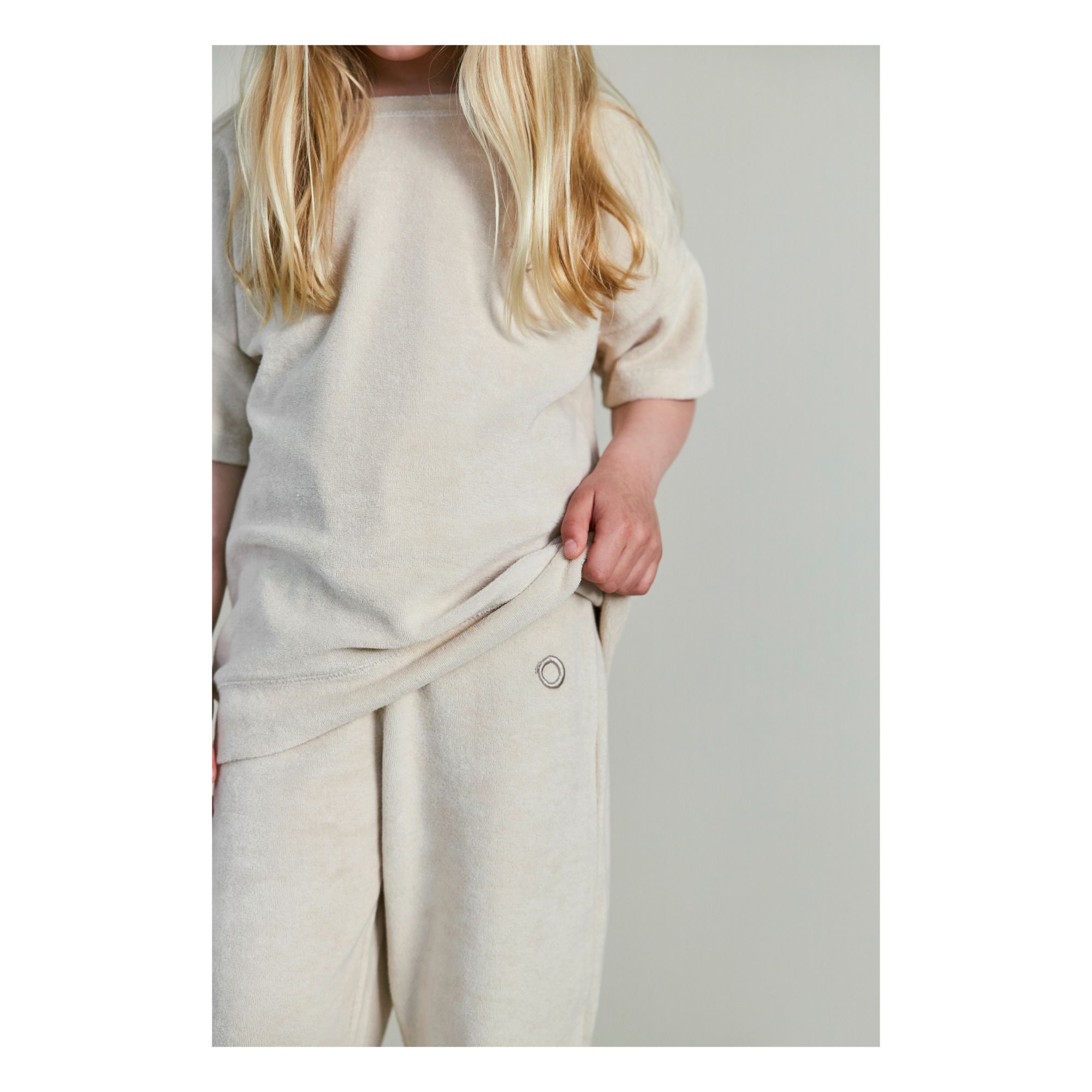 Elbe Terry Cloth Trousers Beige- Product image n°1