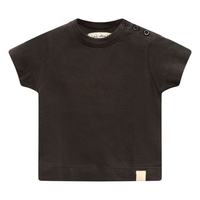 Camiseta de algodón orgánico Bebé Stowe Negro