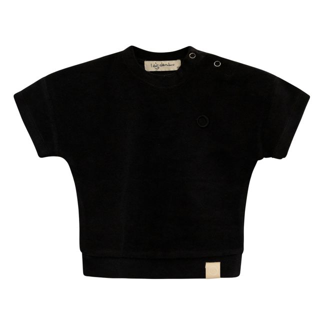 Camiseta de tejido rizo Bebé Elbe Negro