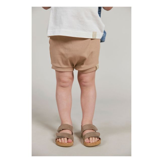 Cali Ribbed Organic Cotton Bloomers Camel