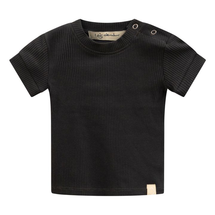 Camiseta de algodón orgánico Acanalado Cali Negro- Imagen del producto n°0