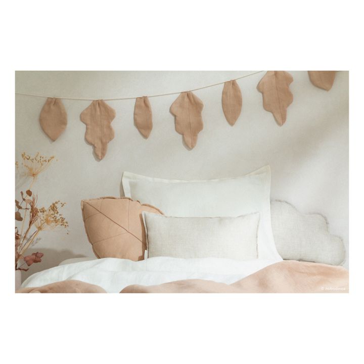 Leaf Cushion - French Linen | Sabbia- Immagine del prodotto n°1
