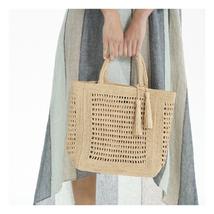 Annabelle Vertical Tote Bag | Naturale- Immagine del prodotto n°4
