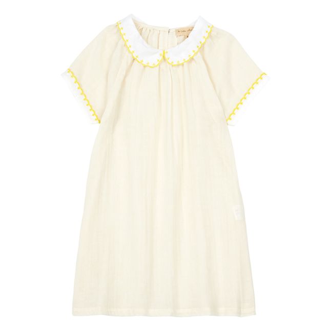 Organic Cotton Muslin Nightgown Ecru