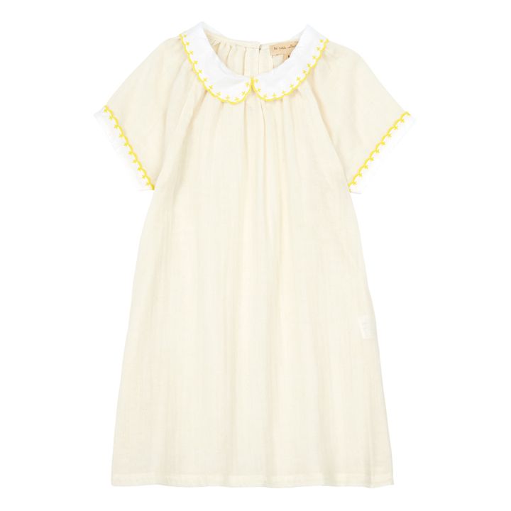 La Petite Collection Organic Cotton Muslin Nightgown Ecru Smallable