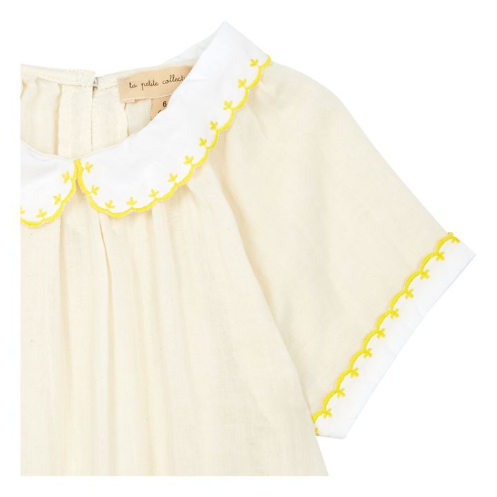 La Petite Collection Organic Cotton Muslin Nightgown Ecru Smallable