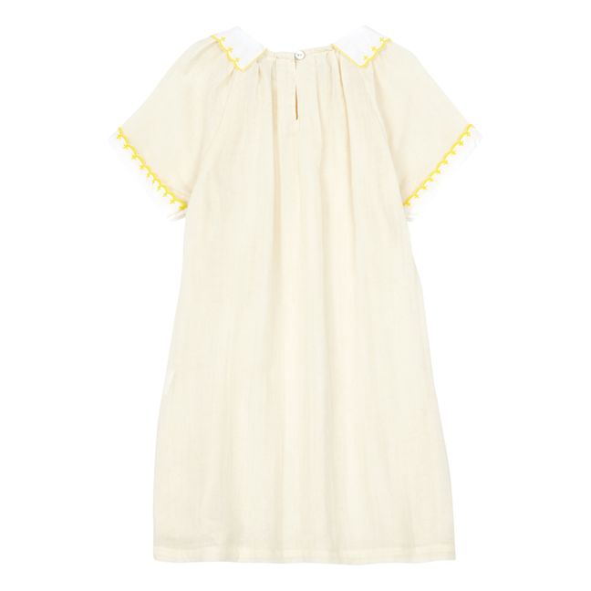 Organic Cotton Muslin Nightgown Ecru