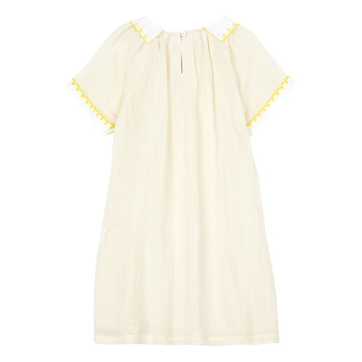 La Petite Collection Organic Cotton Muslin Nightgown Ecru Smallable
