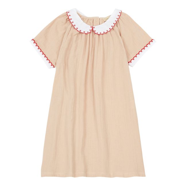 Organic Cotton Muslin Nightgown Pale pink