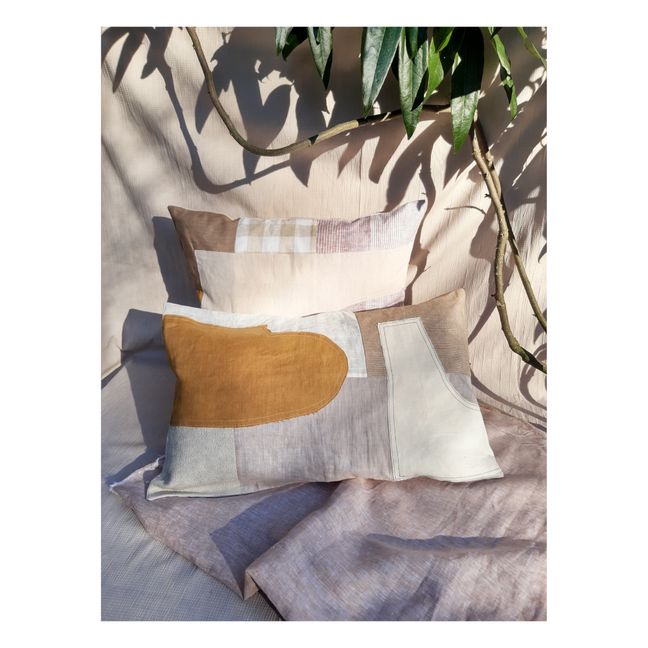 Coussin Patchwork | Ocre