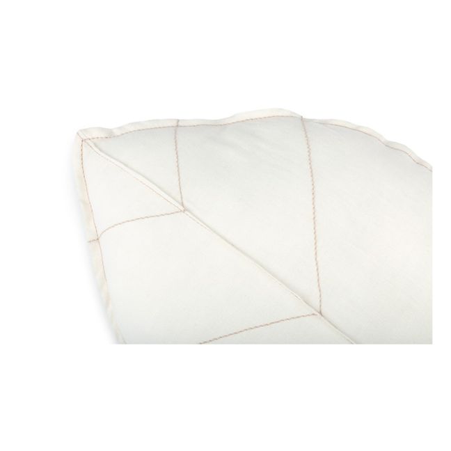 Kissen Blatt - Französisches Leinen | Weiß