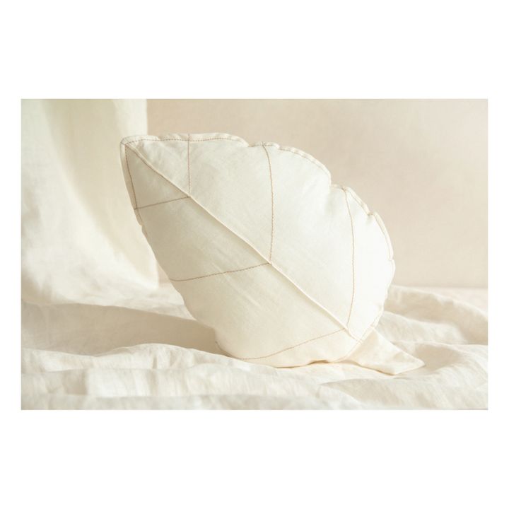 Leaf Cushion - French Linen White- Product image n°3