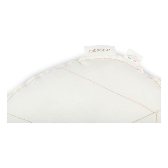 Leaf Cushion - French Linen | White