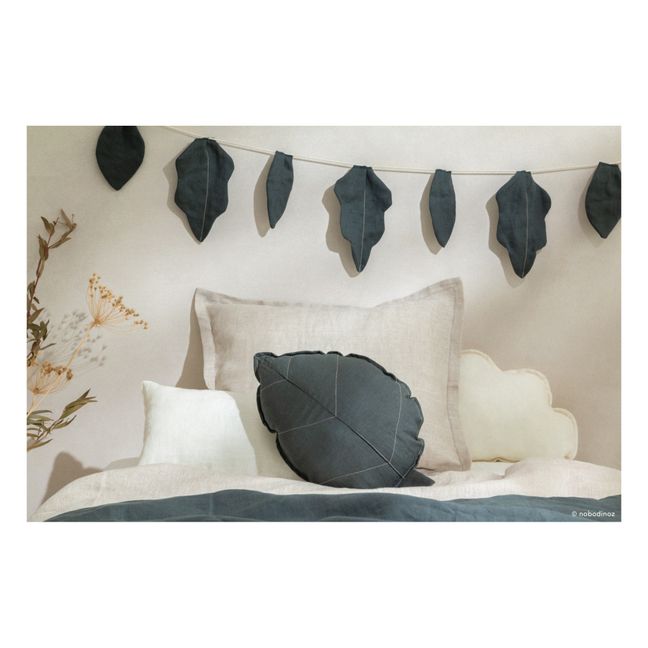 Leaf Cushion - French Linen | Blu