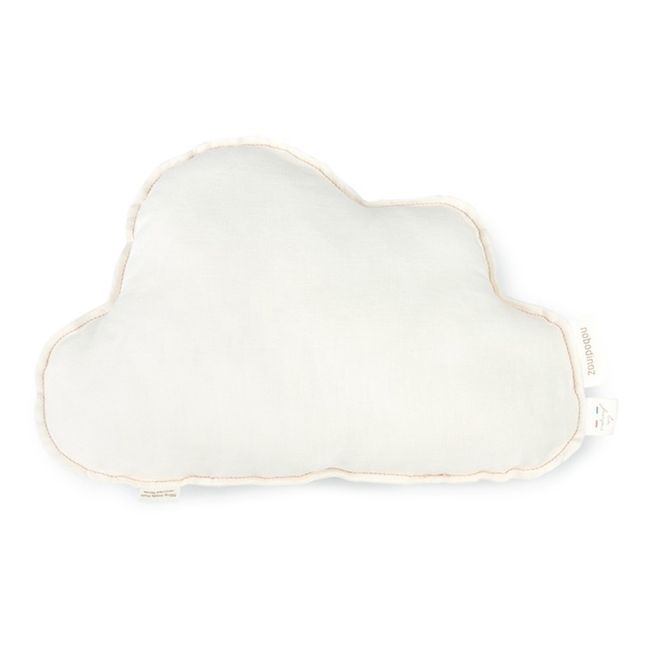 Kissen Wolke - Französisches Leinen Weiß