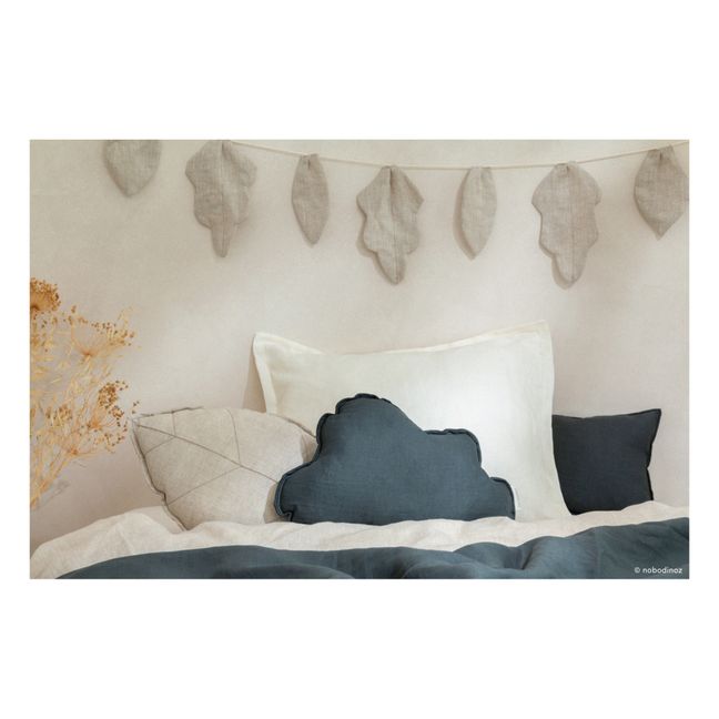 Coussin rectangulaire - Lin Français | Bleu
