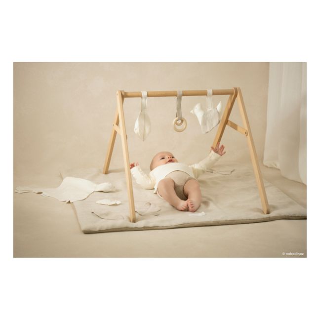 Bird Soft Toy - French Linen | White