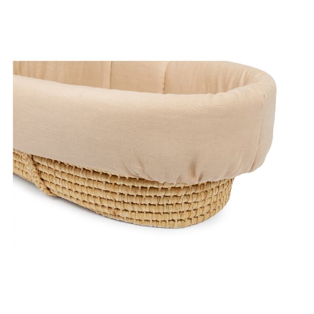 Quilted Cloth for Moses Basket - French Linen Arena
