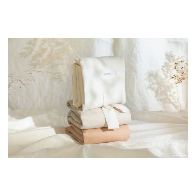 Travel Changing Mat - French Linen Bianco